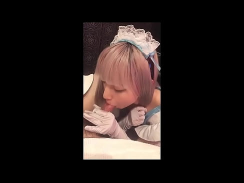 ❤️ Idol Seapánach [mayuka], culaith maid na Fraince, cuid 1, blowjob agus jerk off le lotion Porn  linn