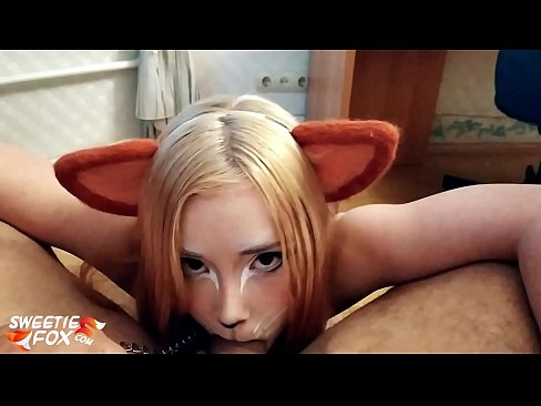 ❤️ Kitsune swallow dick agus cum ina bhéal Porn  linn